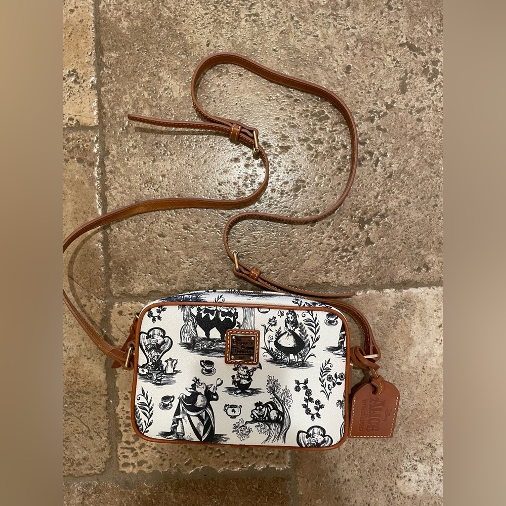 Dooney and Bourke Disney Alice in wonderland crossbody camera bag